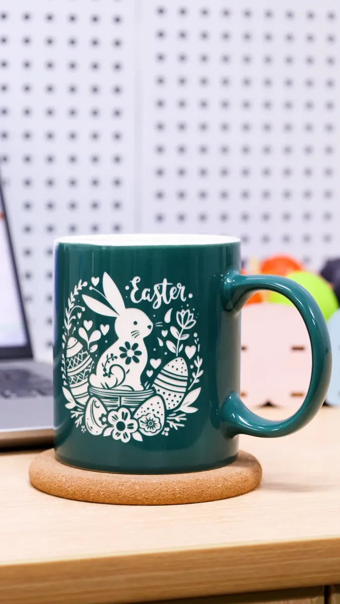 Tazza in ceramica con grafica marcata