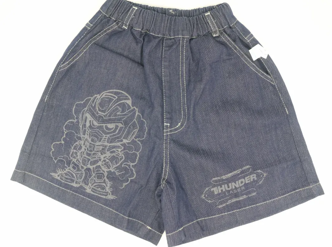 Pantaloncini in denim con disegno inciso