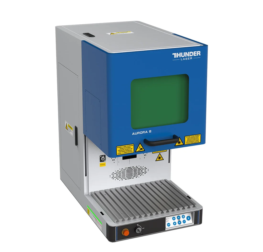 MARCATORE LASER FIBRA THUNDER AURORA MOPA — fronte sinistra