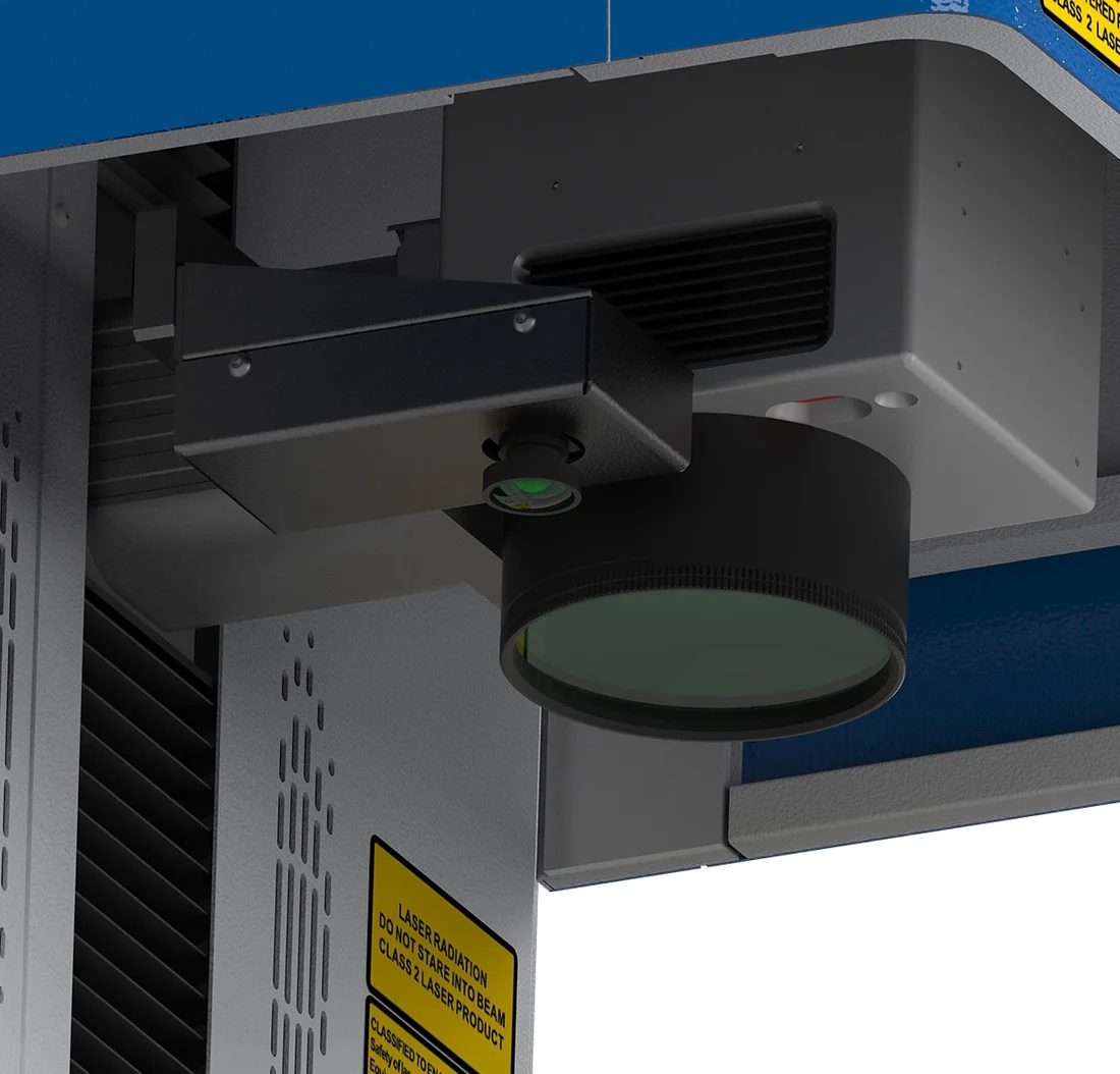 MARCATORE LASER FIBRA THUNDER AURORA MOPA — testa da vicino