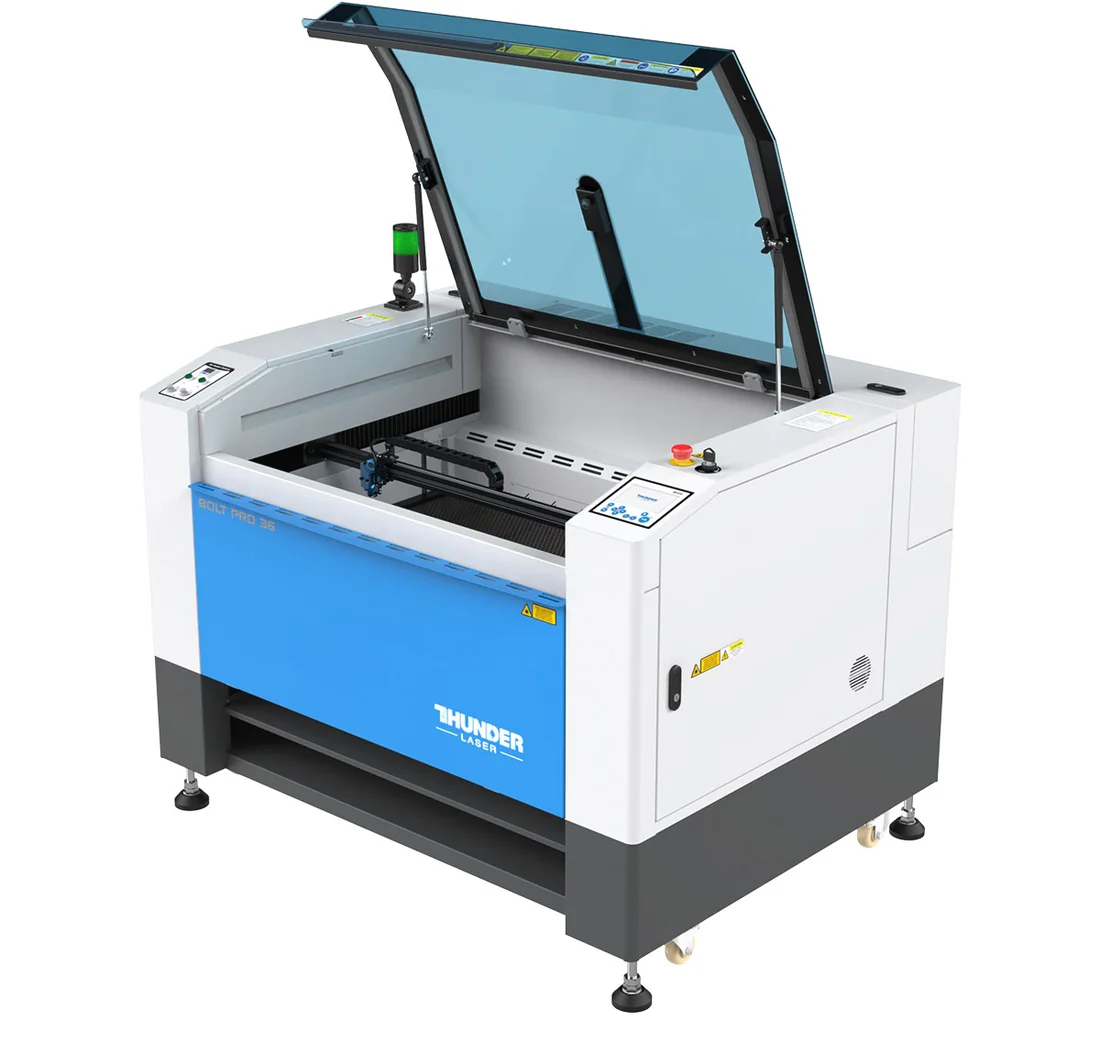 LASER CO₂ THUNDER BOLT PRO 36 — fronte destra aperta