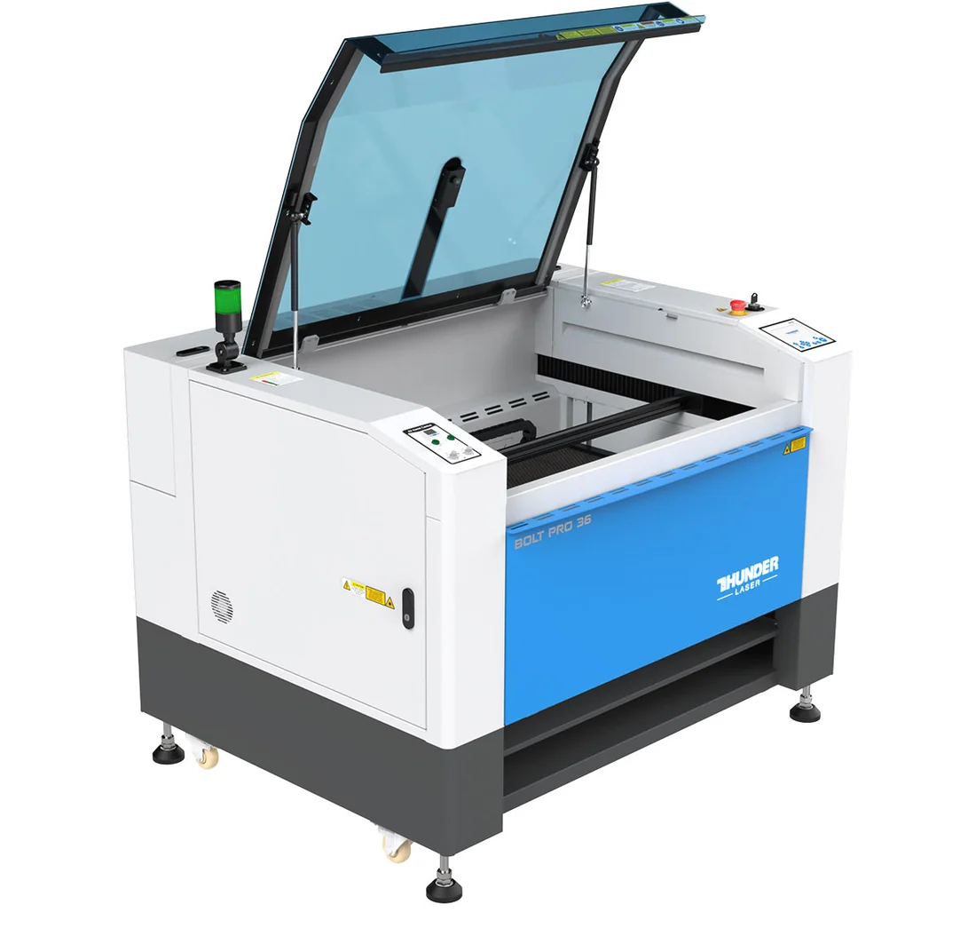 LASER CO₂ THUNDER BOLT PRO 36 — fronte sinistra aperta