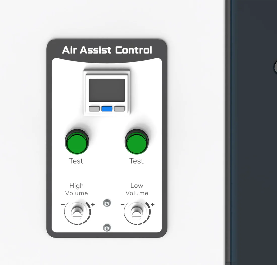 LASER CO₂ THUNDER BOLT — controllo aria