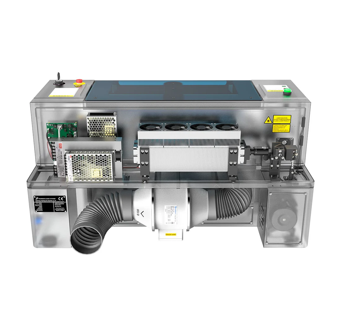 LASER CO₂ THUNDER BOLT — retro trasparente