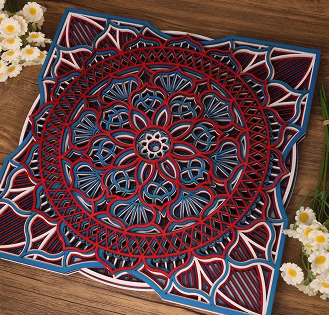 mandala in legno tagliato a strati (Thunder Nova Plus)