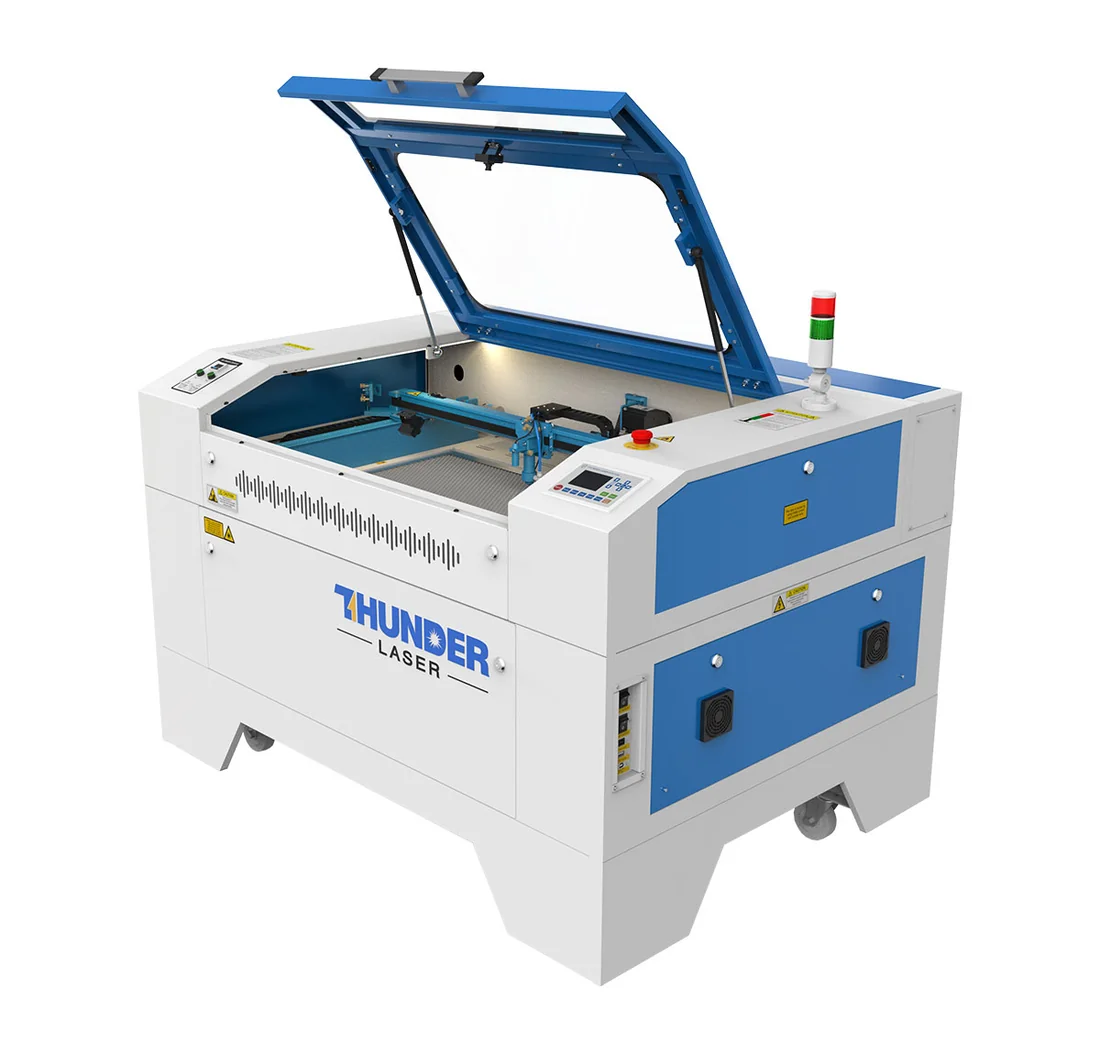 LASER CO₂ THUNDER NOVA PLUS — modello 35, fronte destra aperta