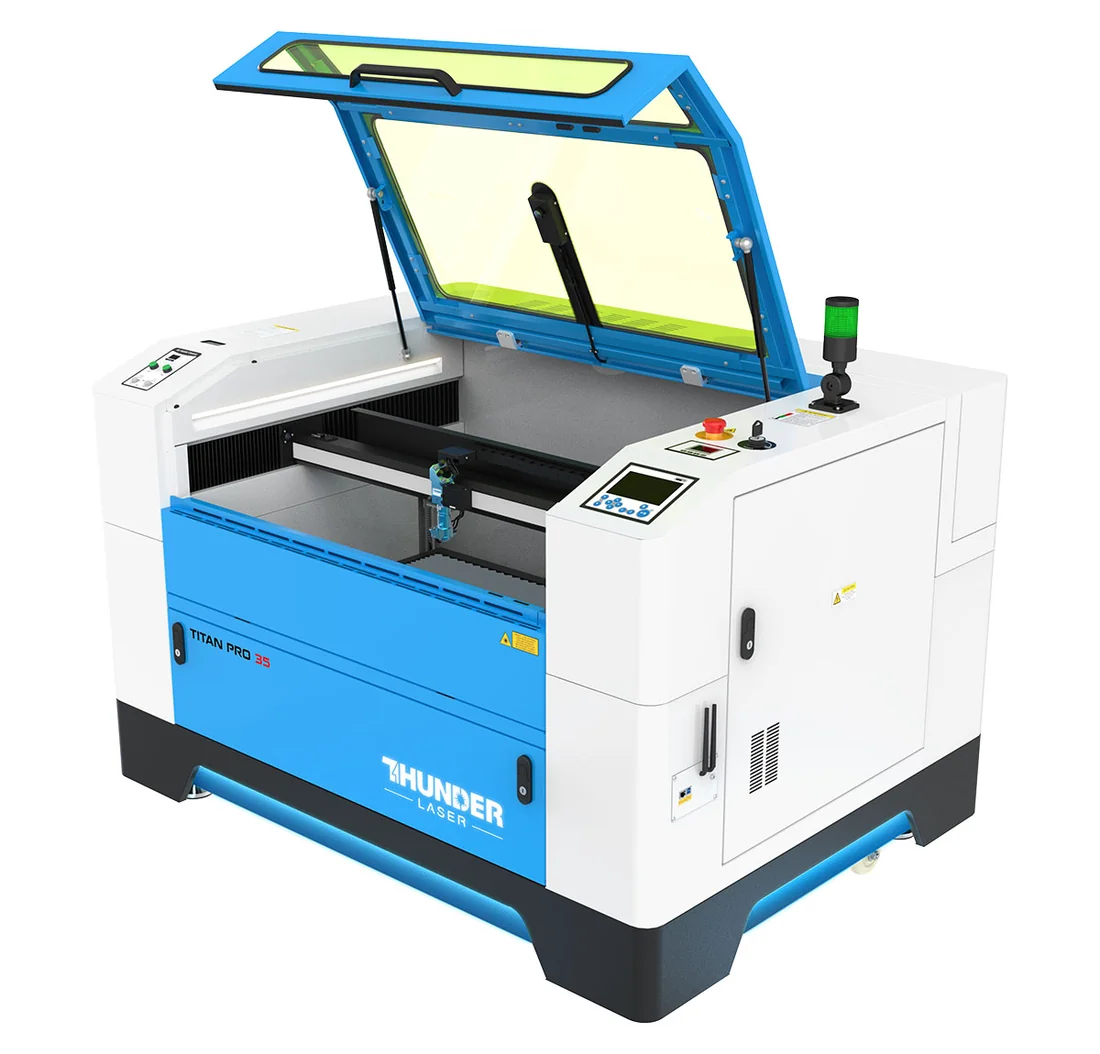 LASER DOPPIA SORGENTE THUNDER TITAN PRO — modello 35, fronte destra aperta